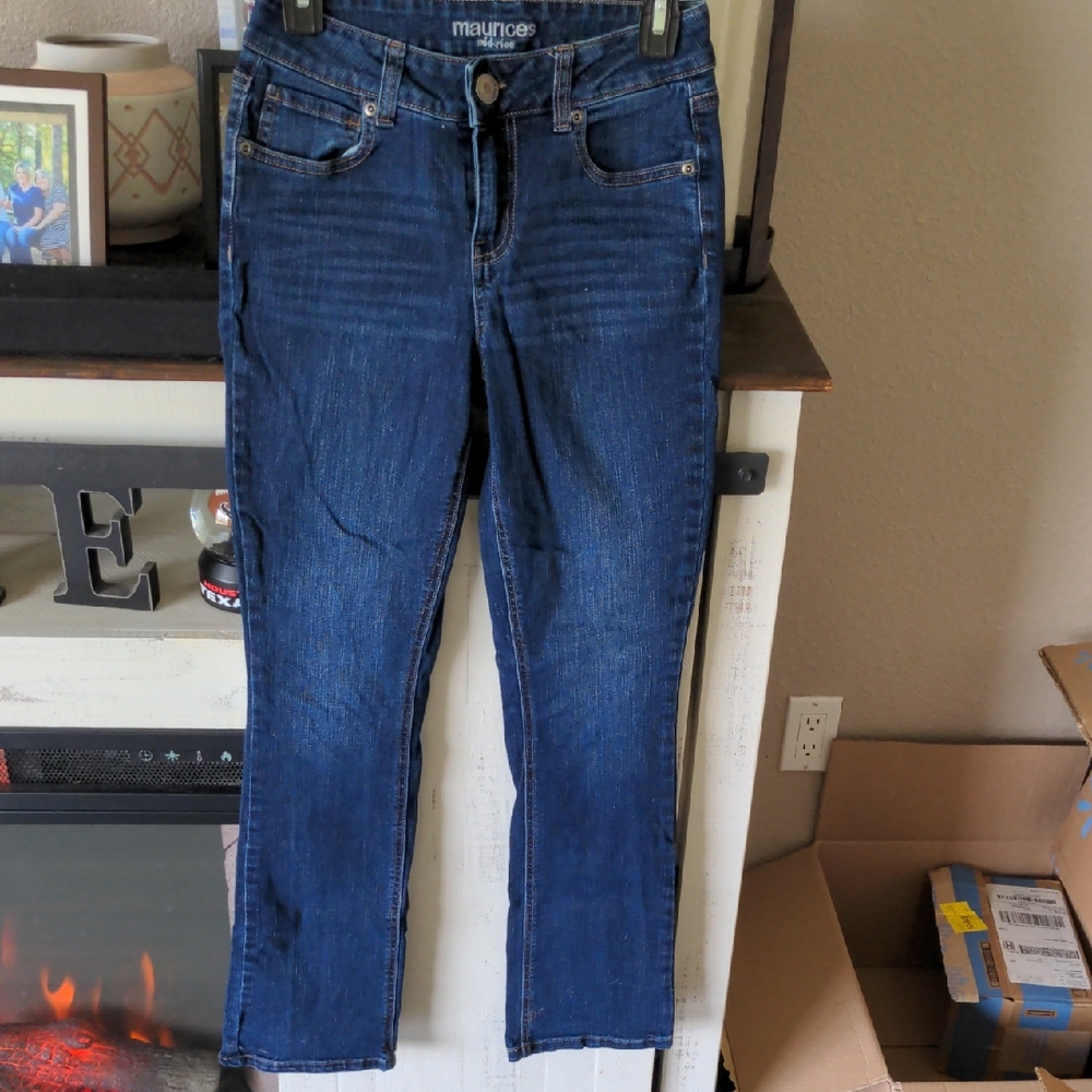 Maurices Dark Blue Ankle Jeans